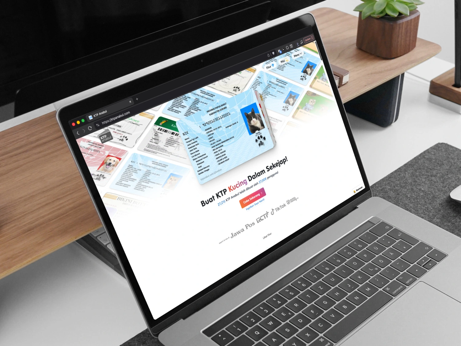 Screenshot for Front Page of KTP Anabul website.