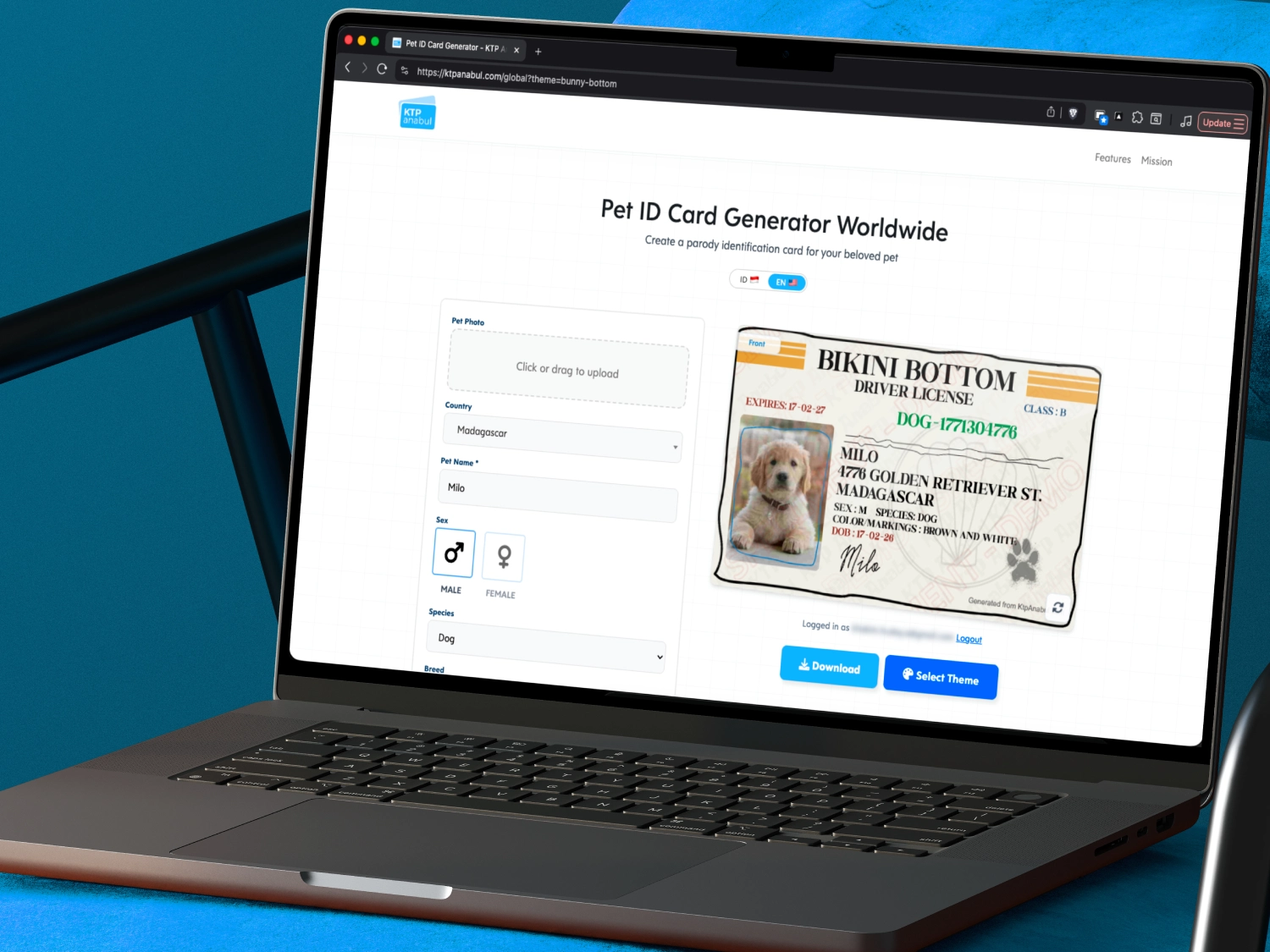 Screenshot for Main Page of KTP Anabul website.