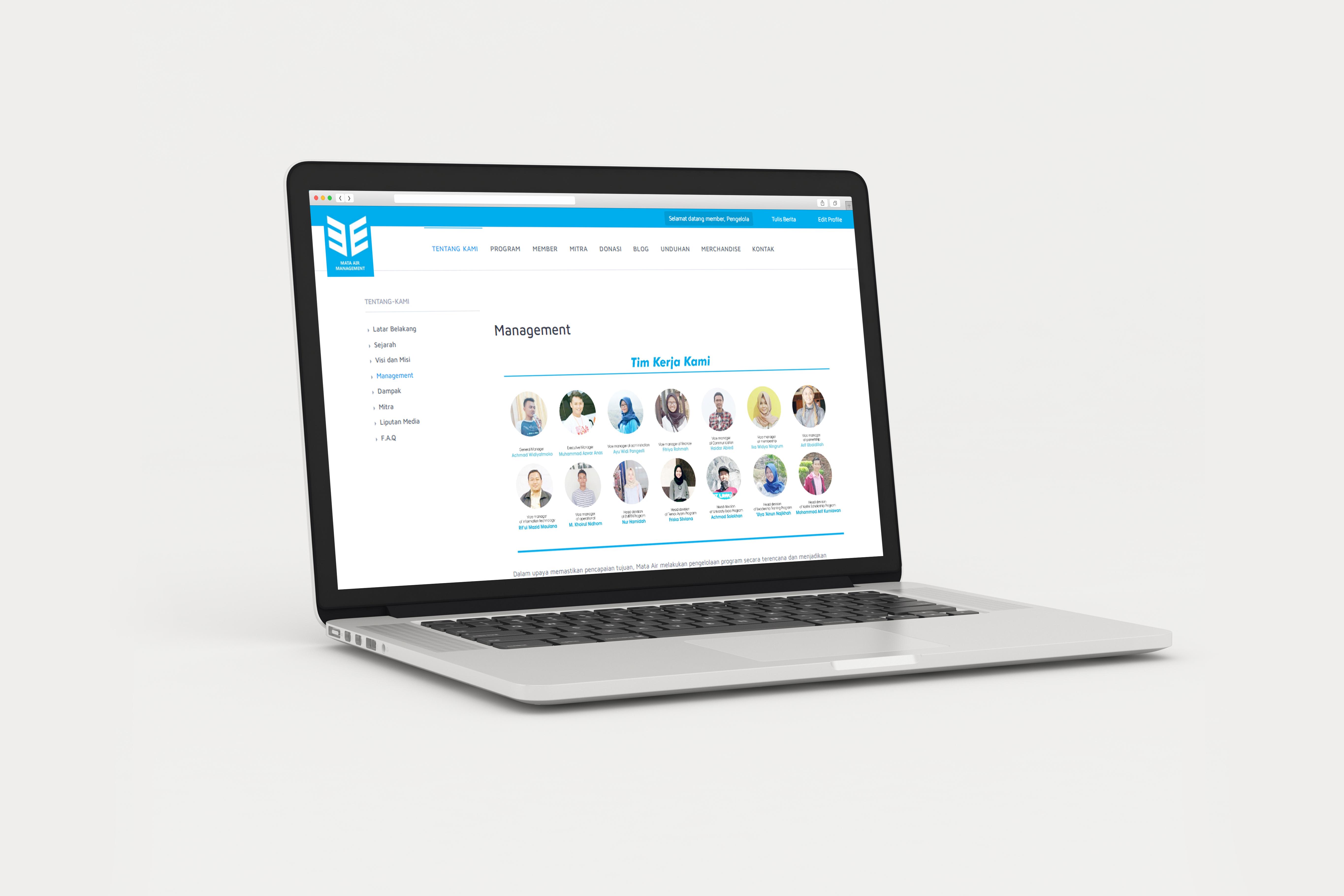 Screenshot for About Us Page - Mata Air Jepara Website